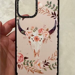 Casetify Floral Skull Phone Case - Pink and Black